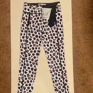 Veronica Beard Womens Leopard-Print Trouser pants